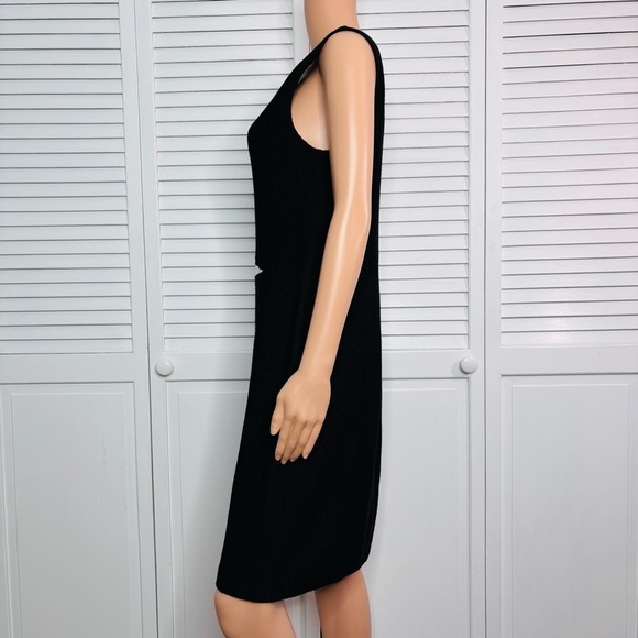 ST. JOHN Nouveau Boucle Knit Colorblock Sheath Dress Size 10 - Picture 3 of 9